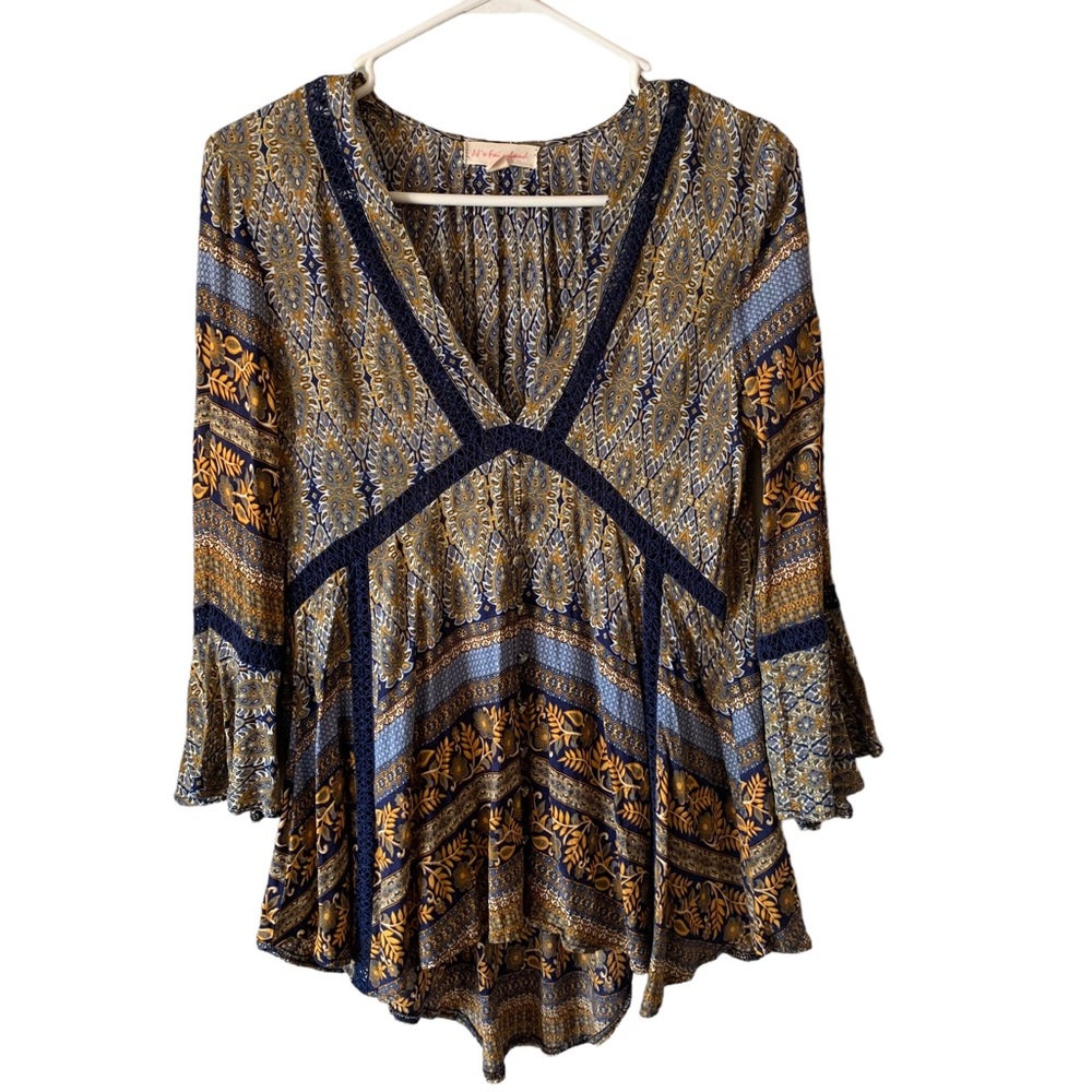 J.J.’s Fairyland Women’s Bohemian Retro-Hippie Style Top in Size M